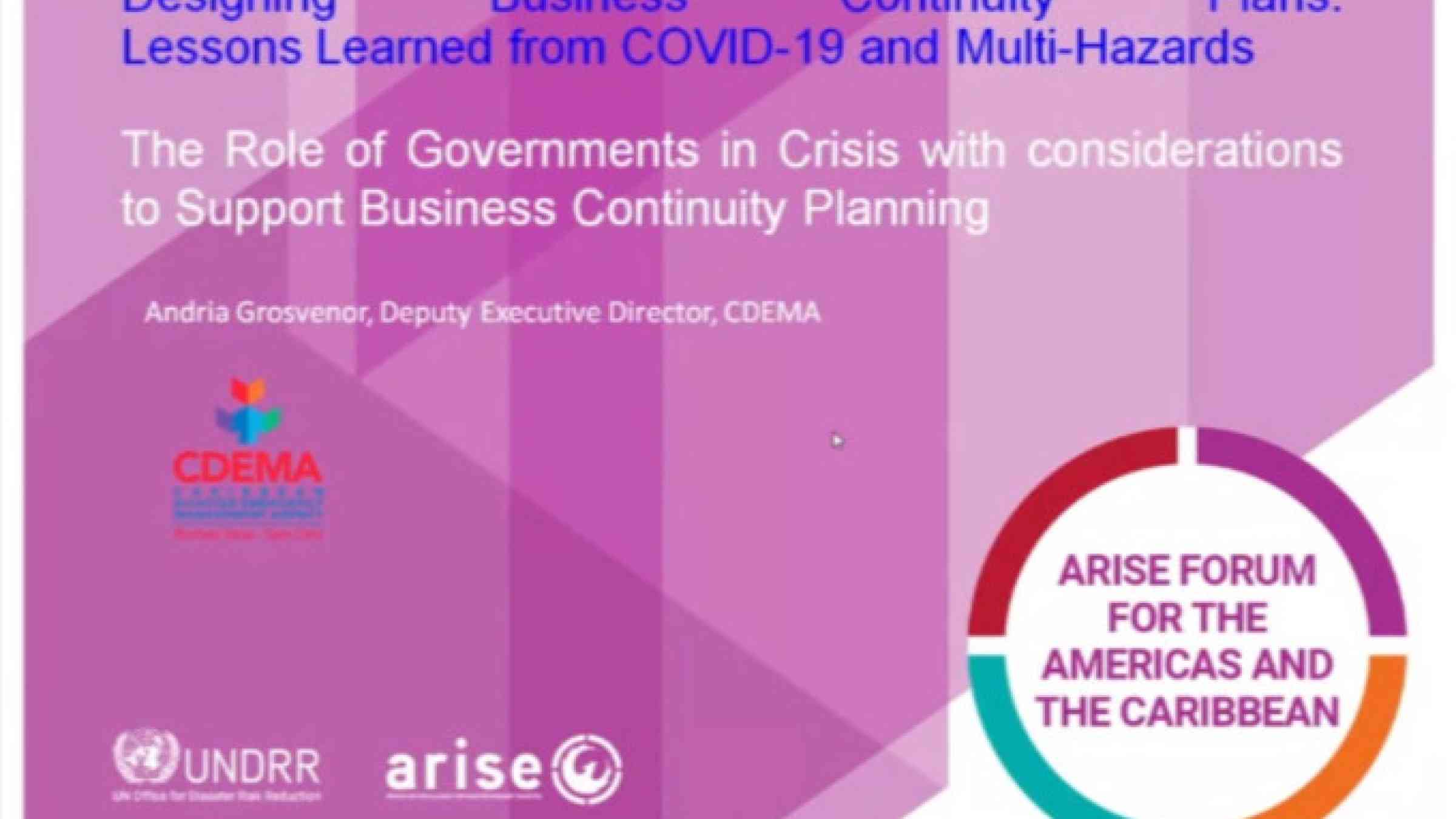 Americas Regional Platform ARISE Forum